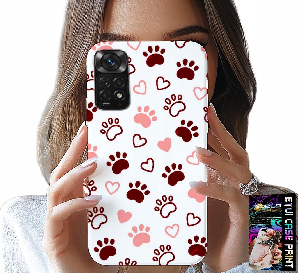 Hülle Für Xiaomi Note 11 Pro - Hundepfoten Auf Weissem Hintergrund, Hund, Katze, Teddybär