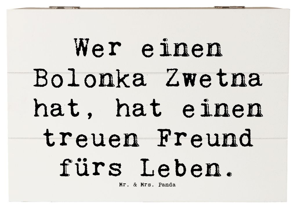 Mr. & Mrs. Panda Kiste Spruch Bolonka Zwetna 22 x 15 cm - Weiß - Geschenk, Hunderassen Charakter, Freundschaft, Truhe, treue Begleiter, Hund, Aufb...