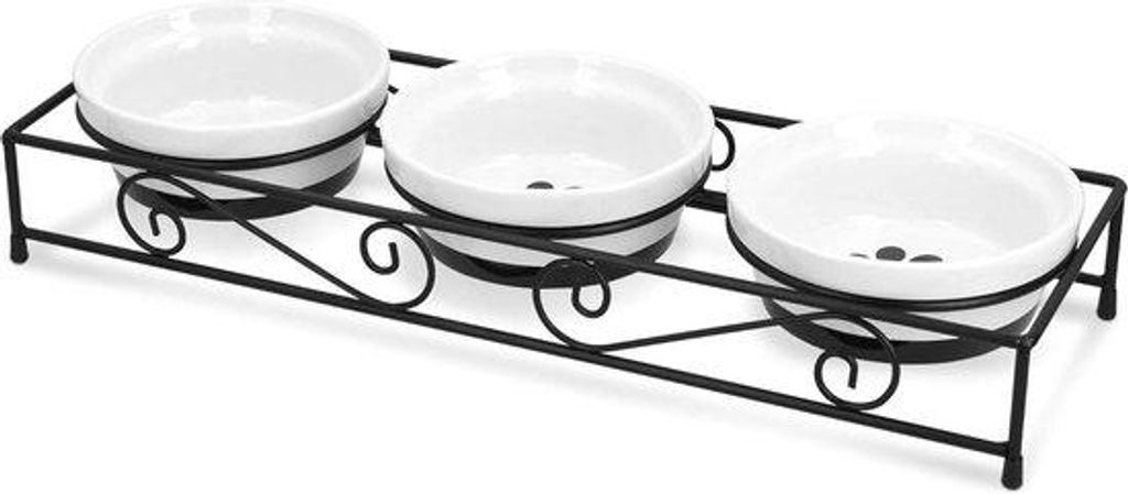 Zestaw ceramicznych misek na karmę z antypoślizgową Zdjęcie produktu 