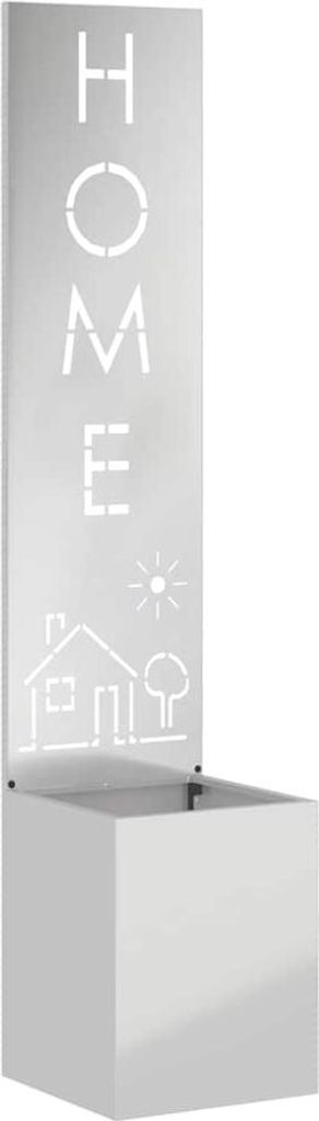 "2026 MODERNE" Garten Sichtschutz-Leinwand Silber 32 x 140 cm Verzinkter Stahl - Leinwandbilder CC6873694
