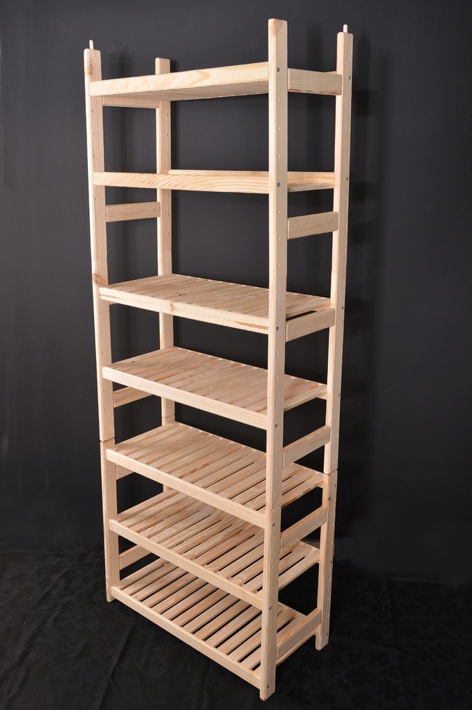 HolzGarden Kiefernholz Regal 66x120x35cm - Schwerlastregal Bis 120kg Für Keller & Garage