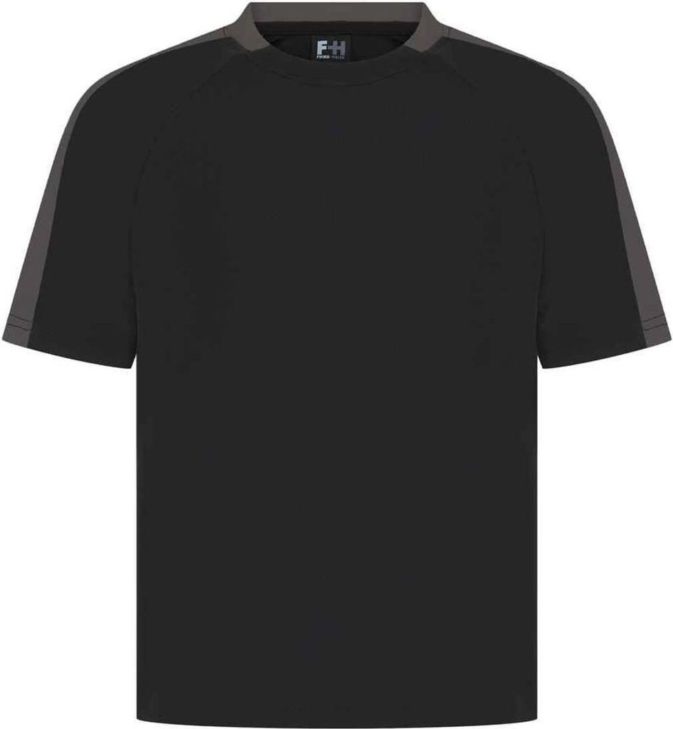 Finden & Hales - T-Shirt für Kinder PC7711 (128) (Schwarz/Metallisches Blaugrau)