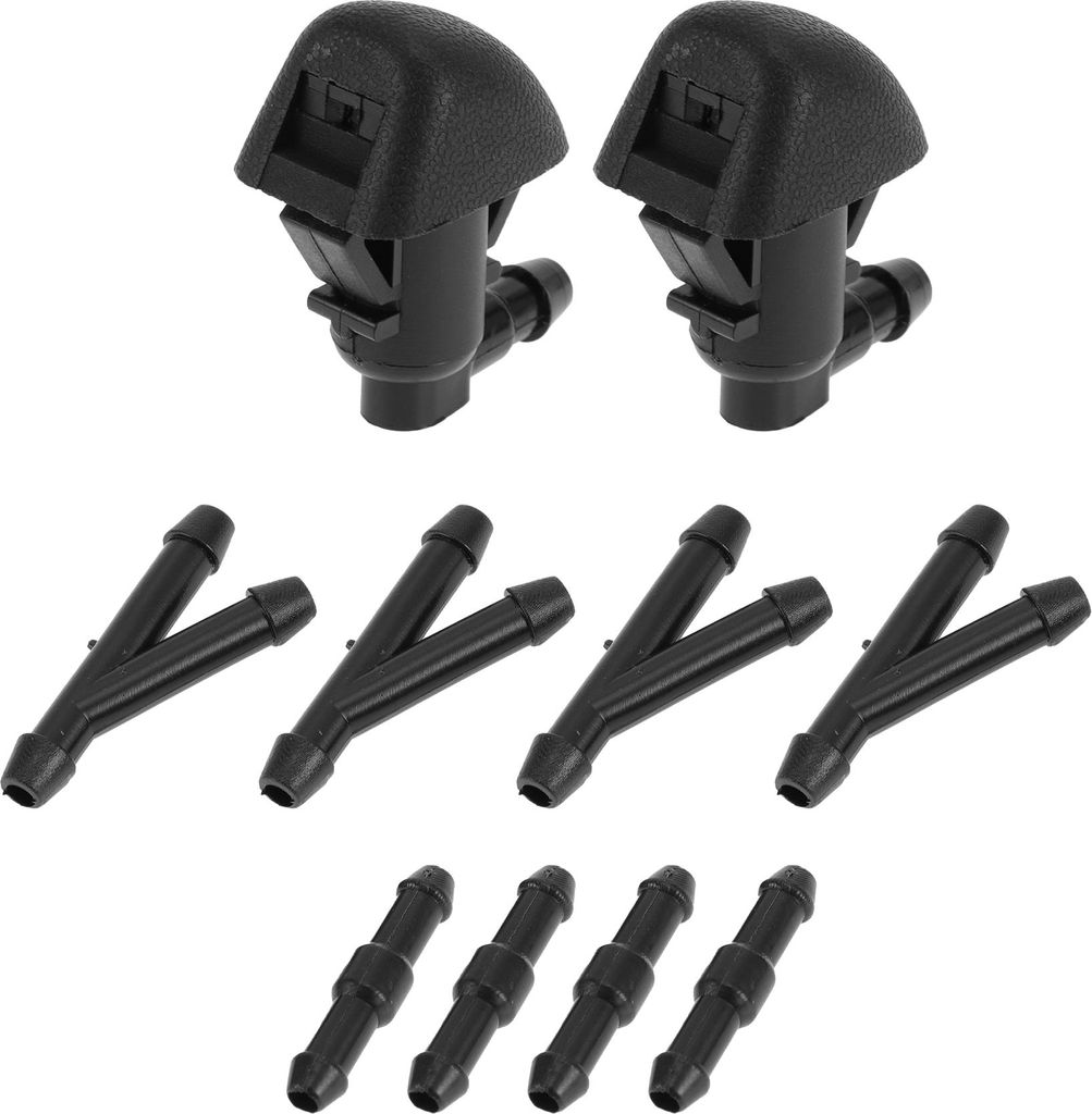 Frontscheibenwaschdüse für Honda 09-15 Schwarz Frontscheiben-Spritzdüsen Wischer-Spritzdüsen-Waschdüse Kunststoff 1Set