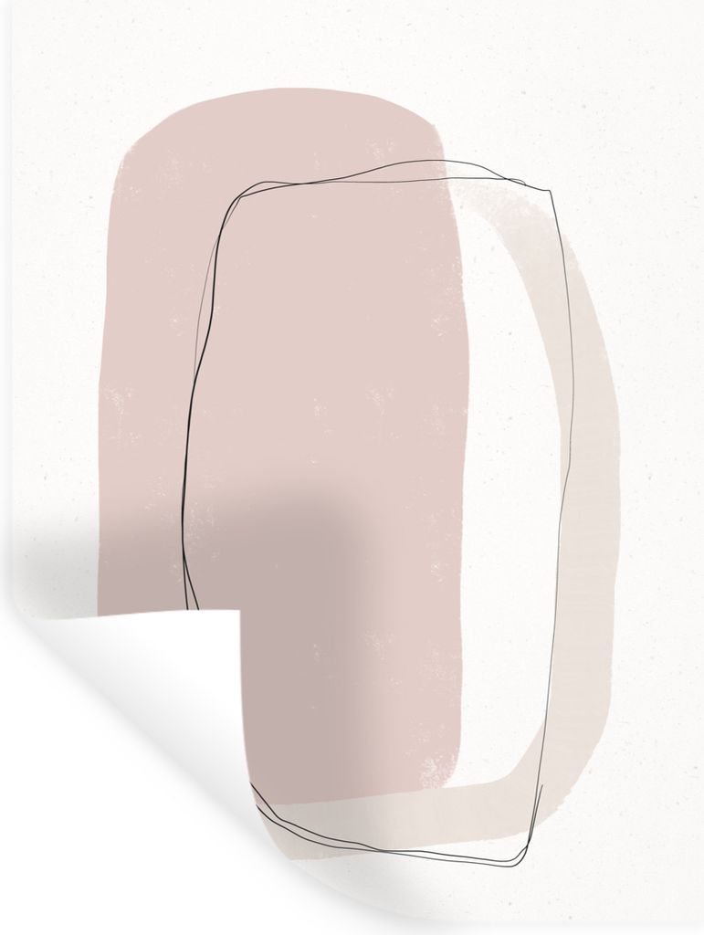 MuchoWow Wandtattoo Wandsticker Wandaufkleber Pastell - Abstrakt - Design 120x160 cm Selbstklebend und Repositionierbar - Wierderverwendbar - Sel...