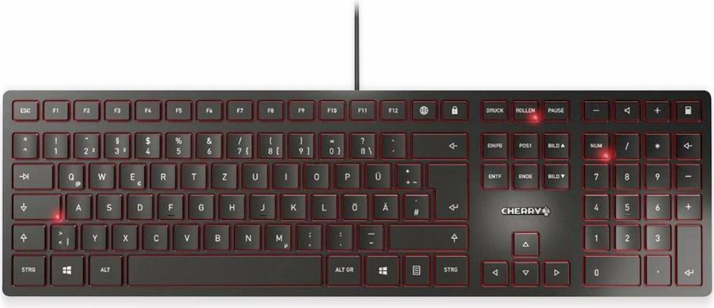 CHERRY TAS KC 6000 SLIM Corded DE-Layout schwarz Produktbild