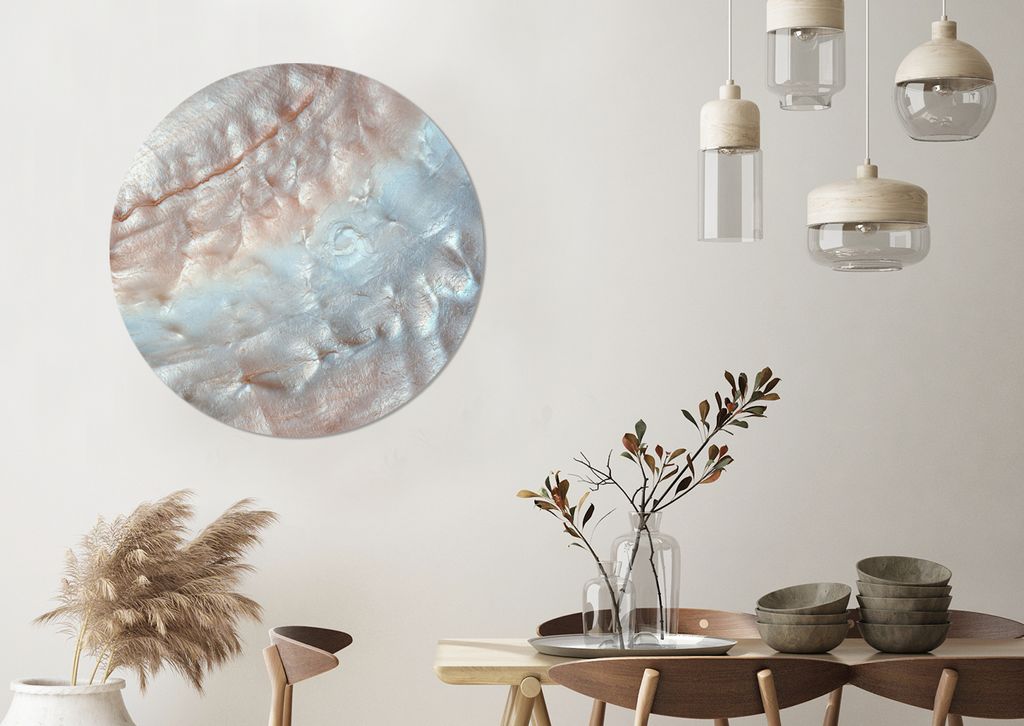 MuchoWow - Mauerkreis - Wandbilder - Runde Bild - Bild aus Aluminium - Schlafzimmer - Wohnzimmerdekoration - Wand Dekoration