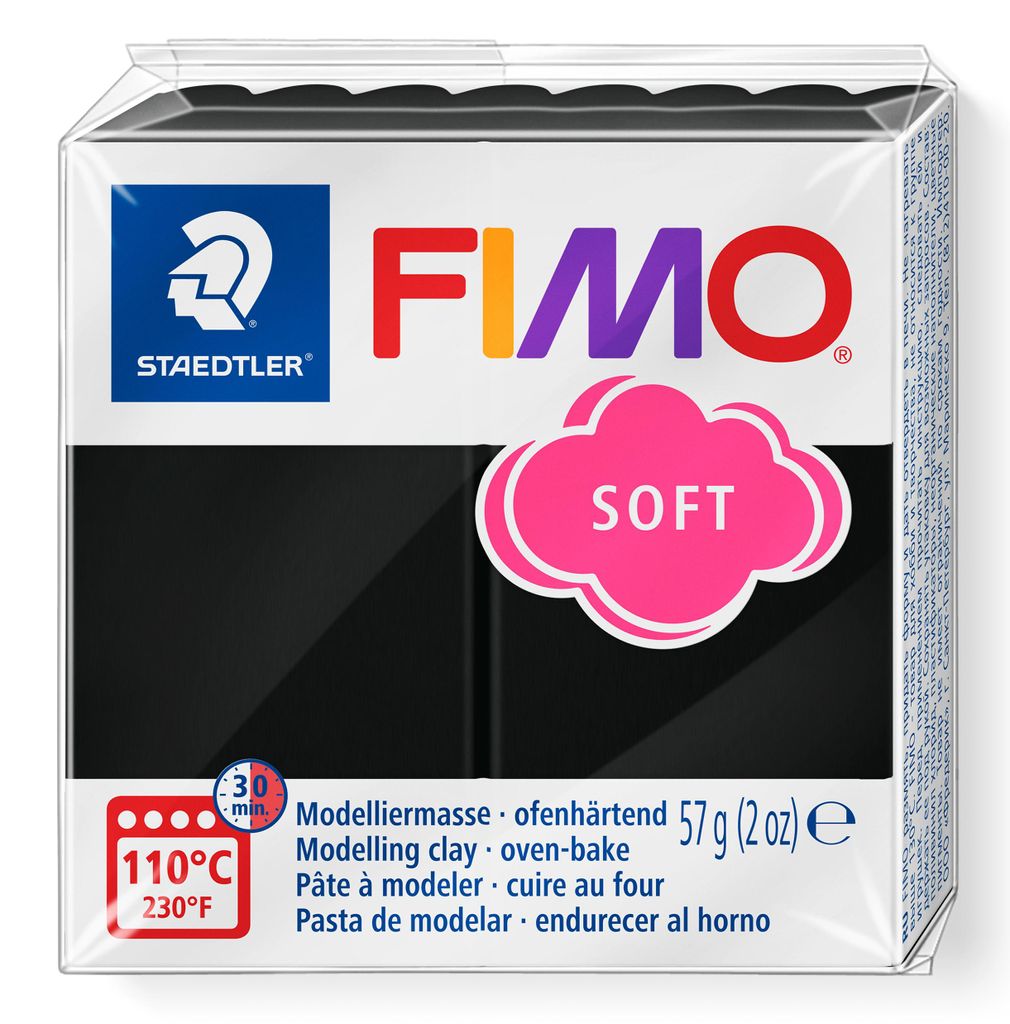 FIMO, modelína, plastelína černá měkká normální Obrázek produktu 