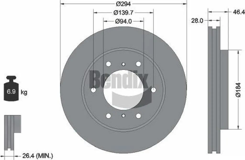 Disque de frein pour Mitsubishi Pajero et L200 idéal pour remorquage