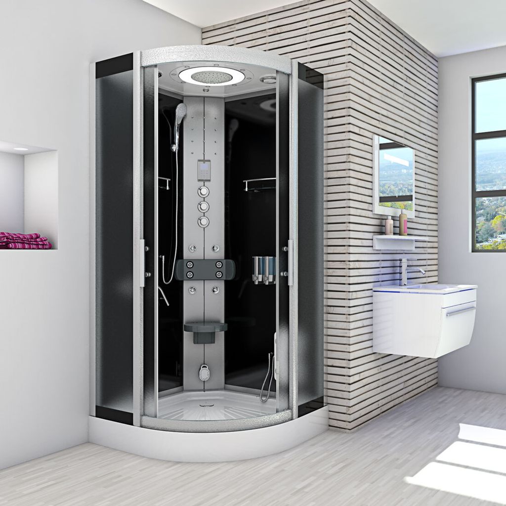 Dampfdusche Dusche Duschkabine D58-03M3-EC Duschtempel Sauna 80x80 cm
