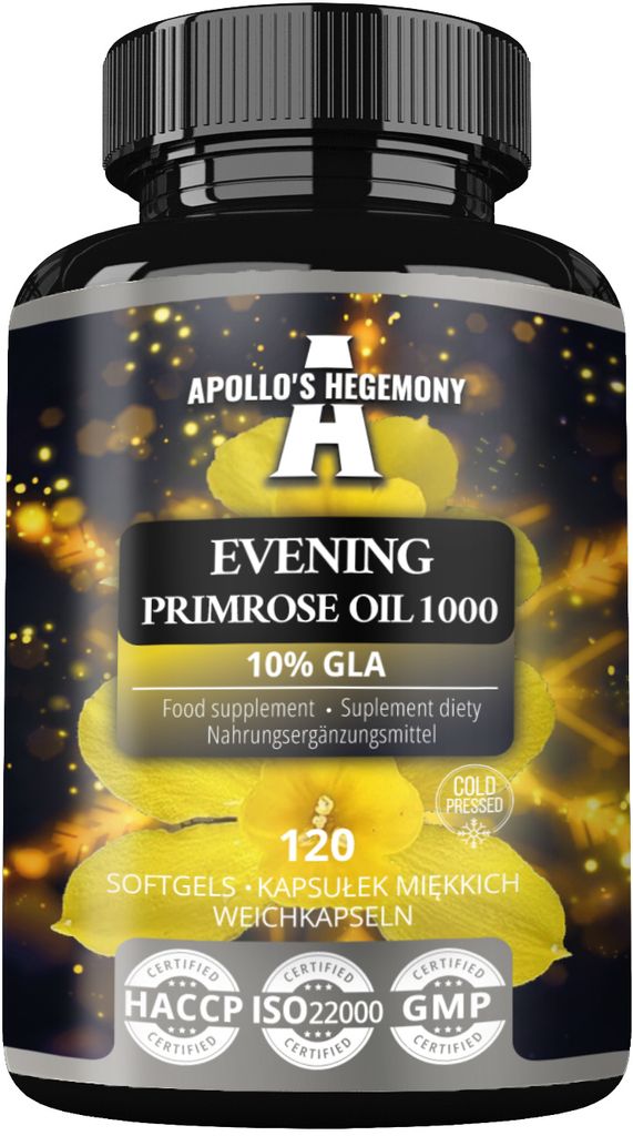 Nachtkerzenöl 1000 mg mit Vitamin E - 120 Softgel-Kapseln