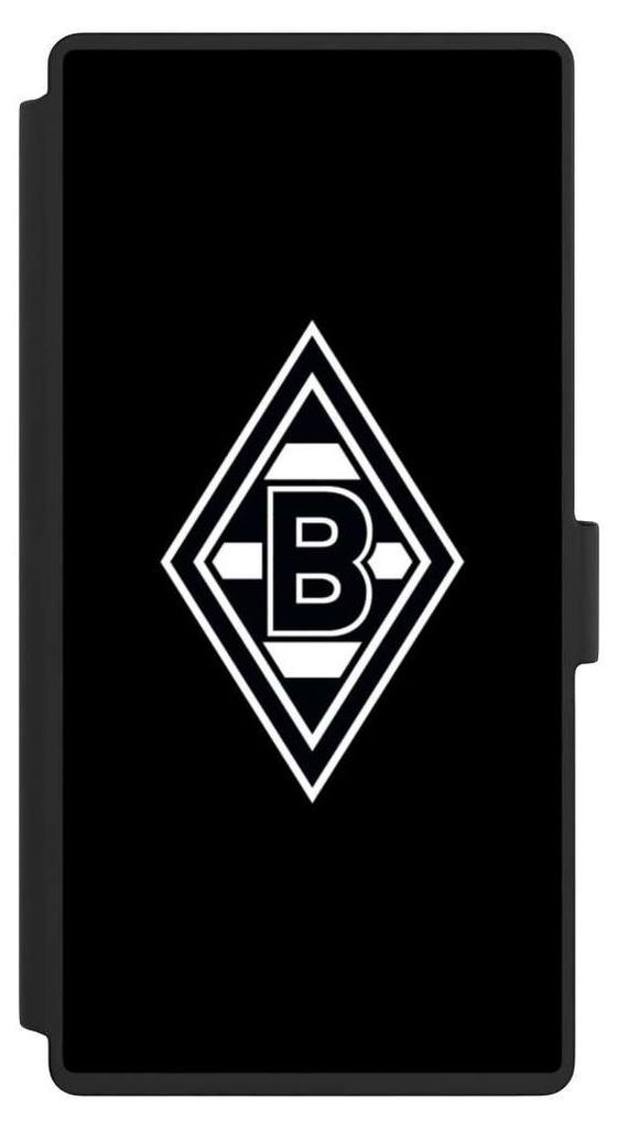 NIVOCASE Klapphülle für Samsung Galaxy S23 Ultra Handyhülle aus Kunst Leder NIVOflip schwarz Borussia Mönchengladbach Gladbach Wappen