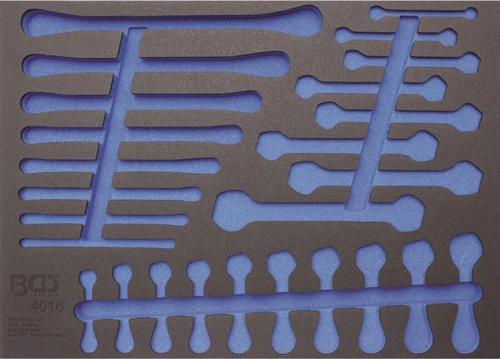 Insert en Mousse 3/3 Vide pour Clés à Cliquet et Mixtes BGS 4016-5 - 3