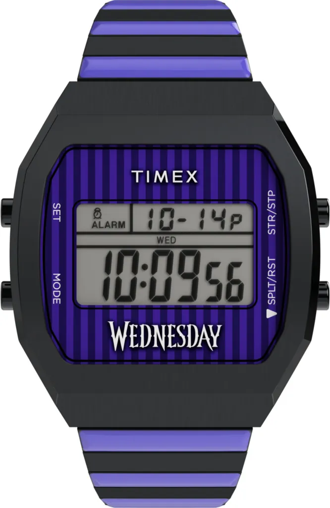 Montre Timex Digital Wednesday T80 TW2Y19500 - Design Rétro Noir Noir