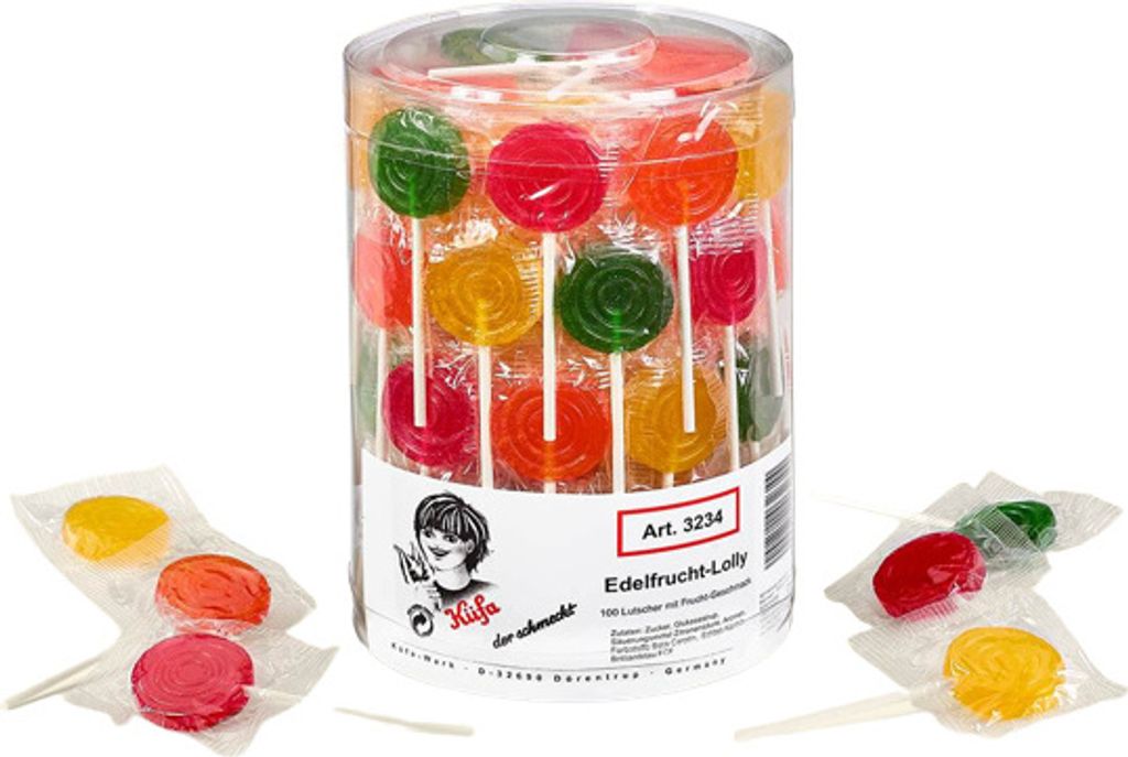 Küfa Edelfrucht Lolly Lutscher mit Fruchtgeschmack 100 Produktbild 