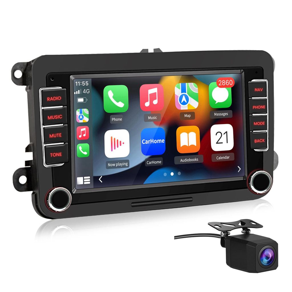 2+64G Carplay 7'' Android 15 Autorádio kamera DAB+ GPS Navi Obrázok produktu 