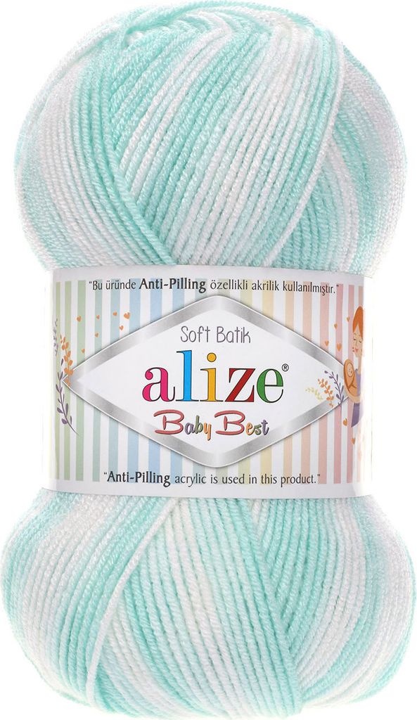 100g Baby-Strickgarn ALIZE Baby Best Batik, Antipilling, Babywolle, Farbwahl