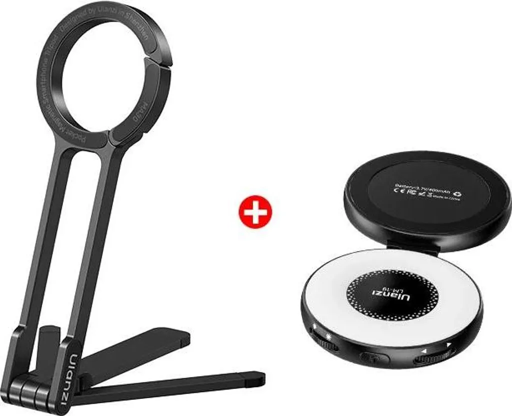 Trépied Téléphone Magnétique pour Vlogging et Selfie - Kit MA30 Noir Kit