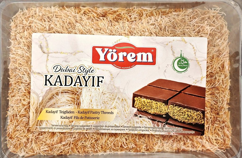 A package of Yorem Dubai Style Kadayif pastry threads.
