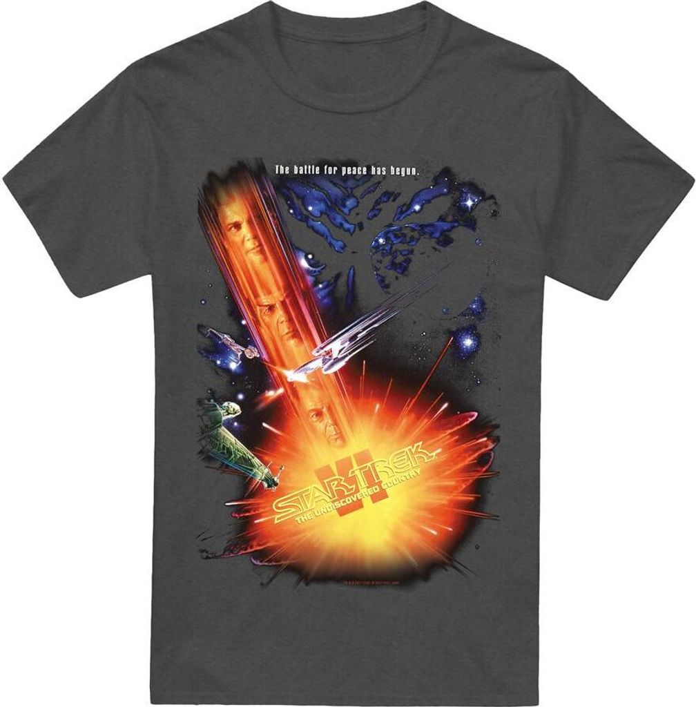 Star Trek - "Undiscovered Country" T-Shirt für Herren/Damen Uni TV18127 (XXL) (Holzkohle)