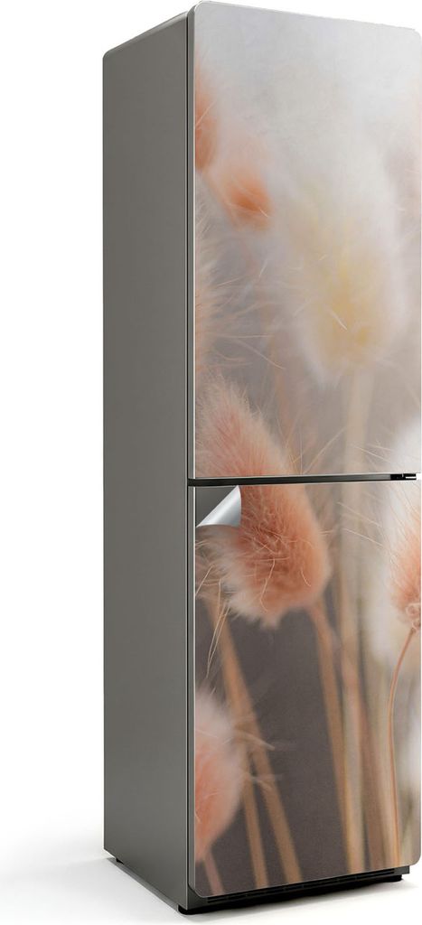 Natürliche Grashalme – Kühlschrank Aufkleber – Klebefolie Kühlschrank – Kühlschrank Dekor – Kühlschrankfolie selbstklebend – Küchen...