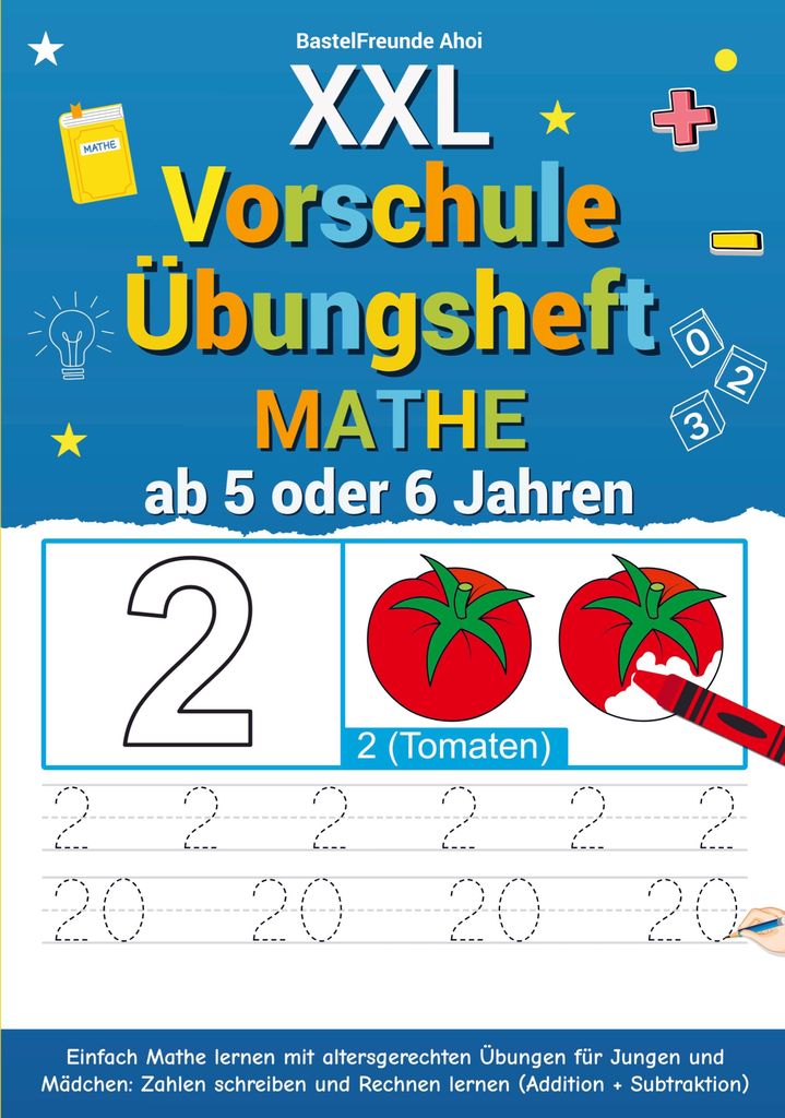 XXL Vorschule Übungsheft Mathe ab 5 oder 6 Jahren Produktbild 