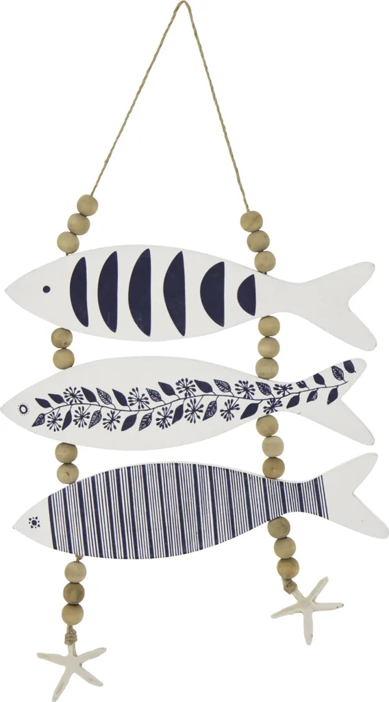 Cintre Mural Poissons J-Line : Décoration Originale pour Murs Vides