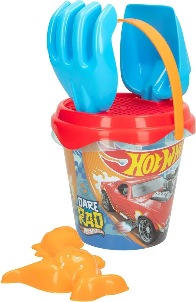 Hot Wheels Ensemble de jouets de plage 5 pièces avec moule dinosaure