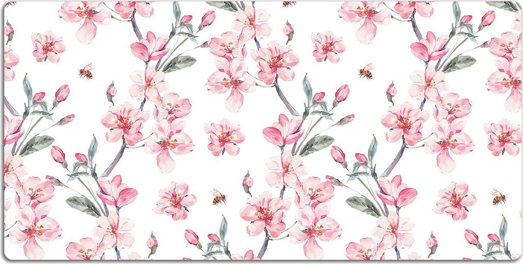 Schreibtischmatte Tischunterlage 90x45 cm Mauspad - Subtile Blumen