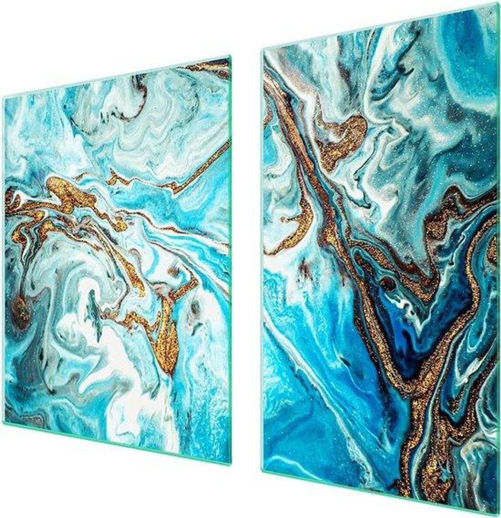 Glasbescherer für den Fornuis - Hartglaskante - 100x52 cm - Marmormatte