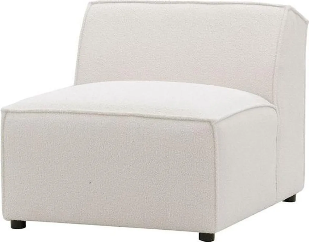 Module de canapé 1 place Mojo Teddy Latte, confort cocooning et design - 3