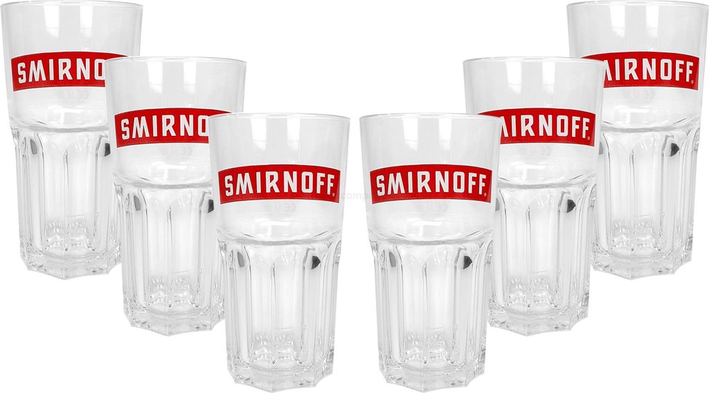 Smirnoff Longdrink Glas Gläser - 6er Set