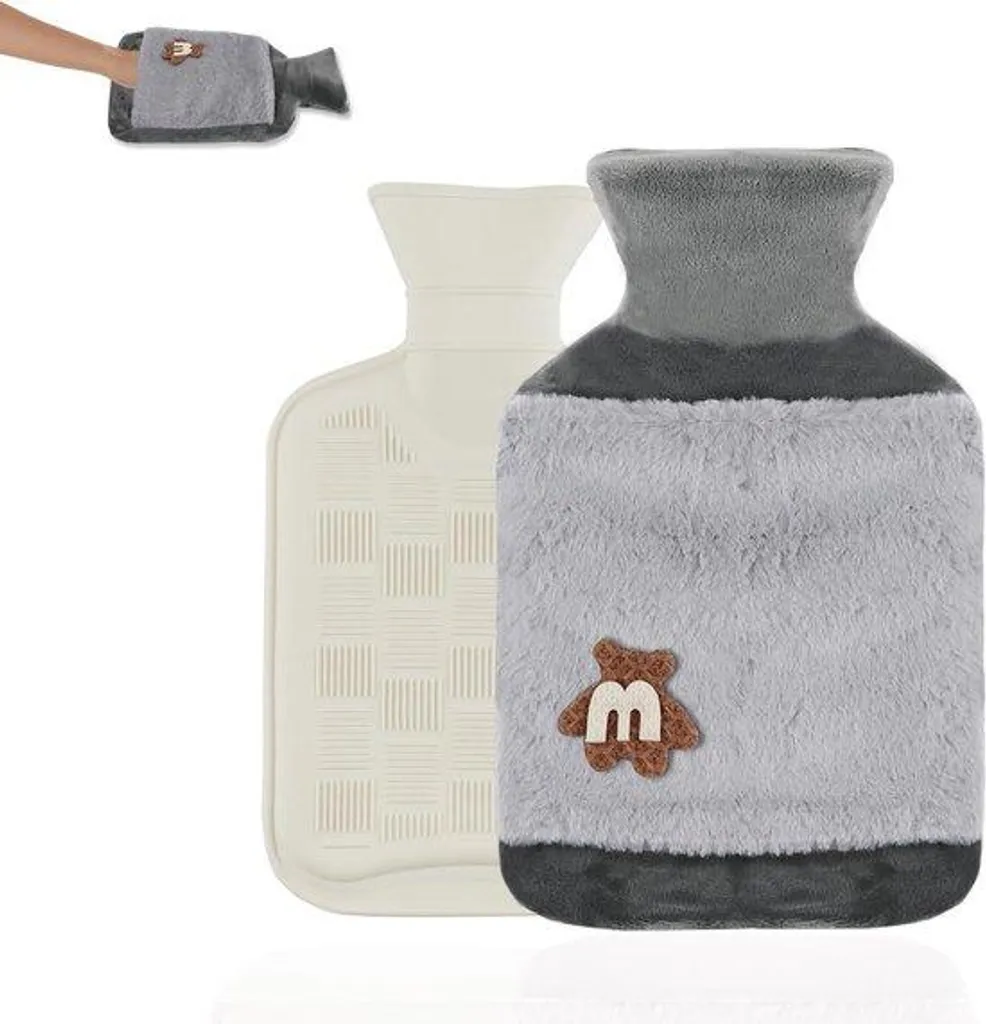 Bouteille isotherme 1L grise : fini l'eau tiède avec sa housse thermique