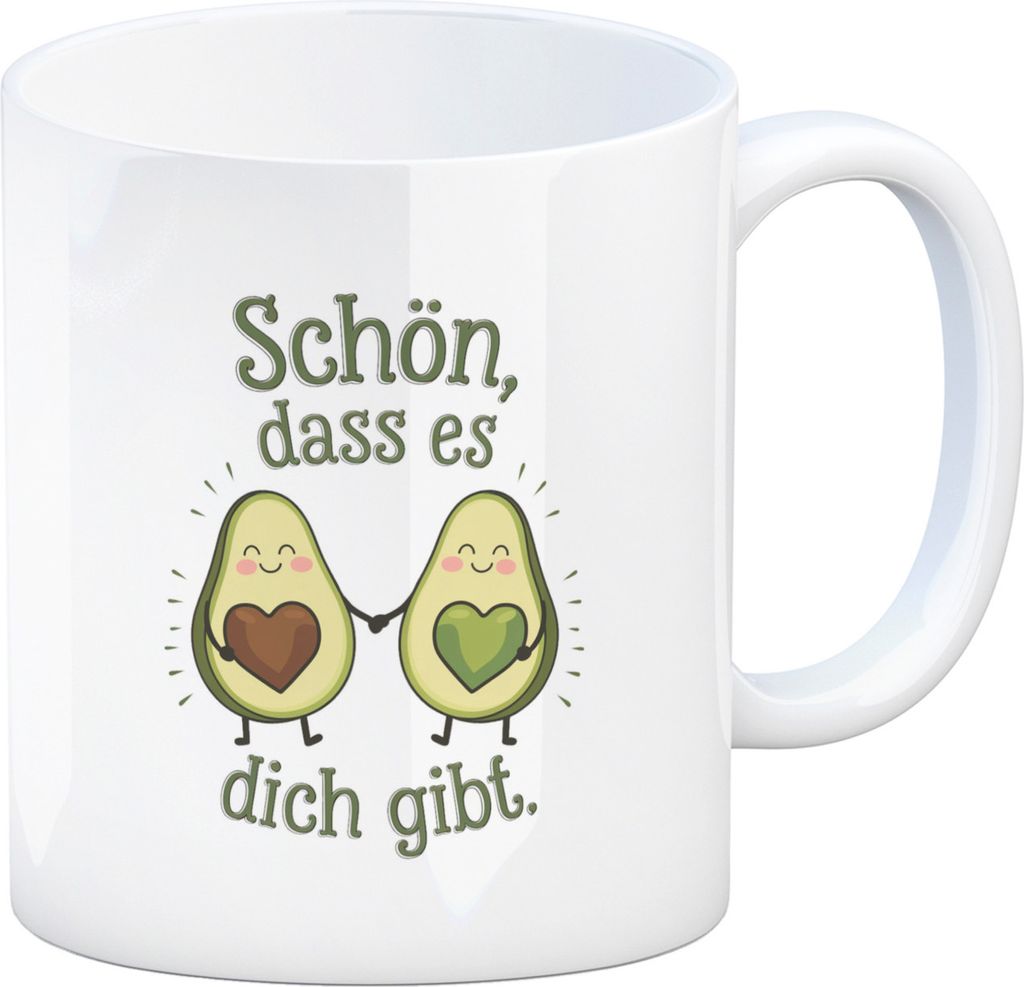 Avocado Herzkerne Kaffeebecher Schön dass es Dich gibt