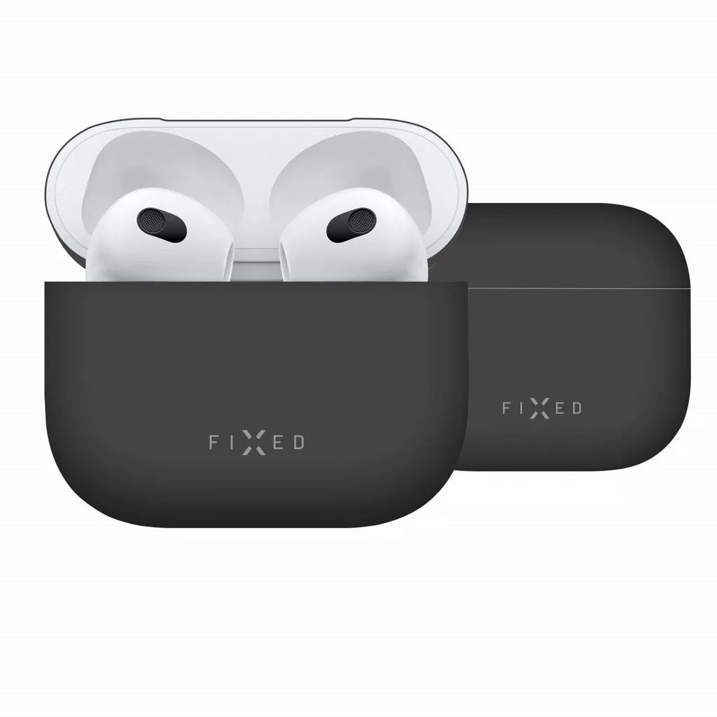 Custodia protettiva Silky fissa per Apple Airpods 3, nero - 2