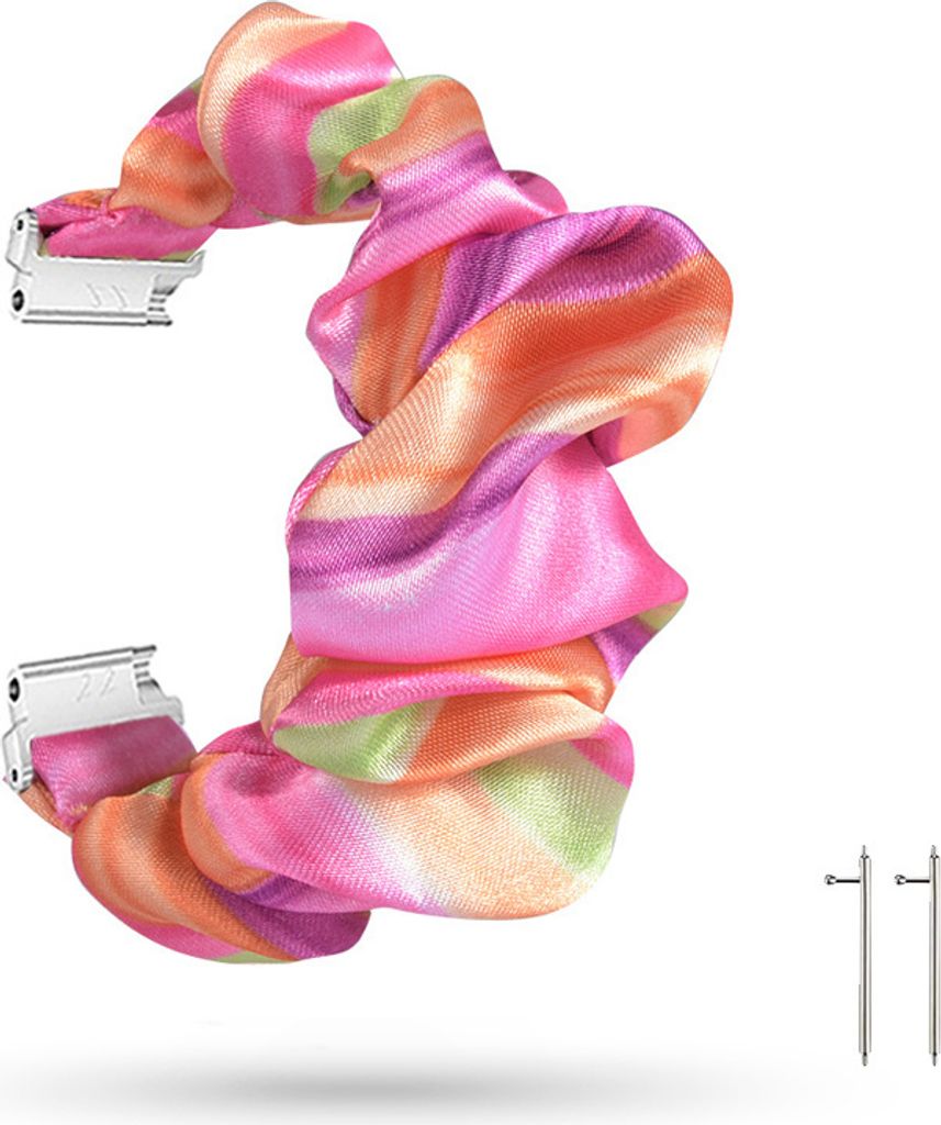 Strap-it Samsung Galaxy Watch 4 Classic 42mm Scrunchie Armband (Bunt)