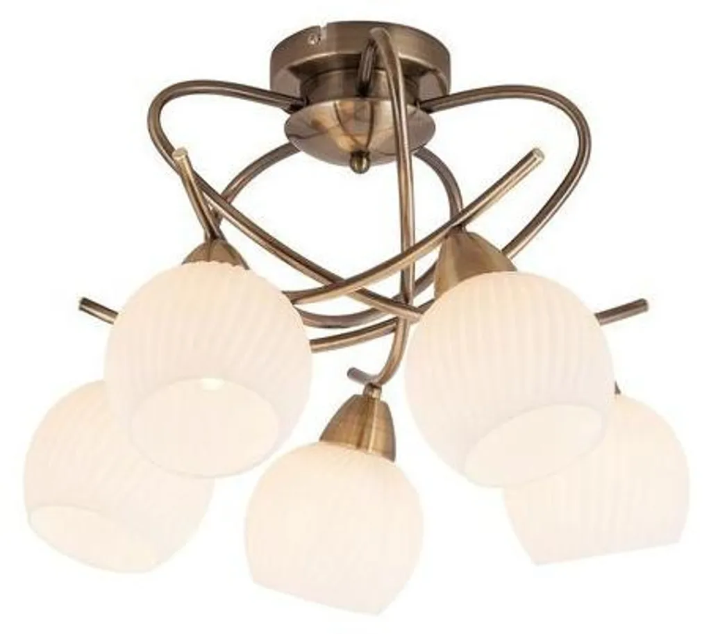 Plafonnier Evangeline Rabalux 7120 Bronze Antique avec 5 Ampoules E14