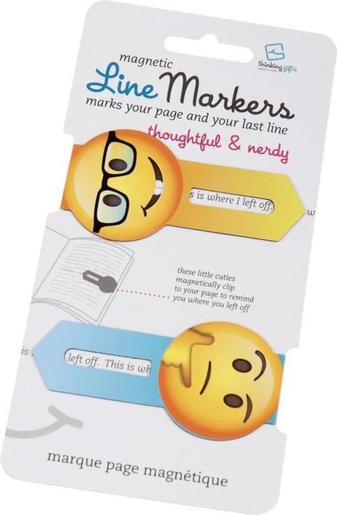 Magnetic Line Markers Thoughtful & Nerdy - Magnetische Lesezeichen