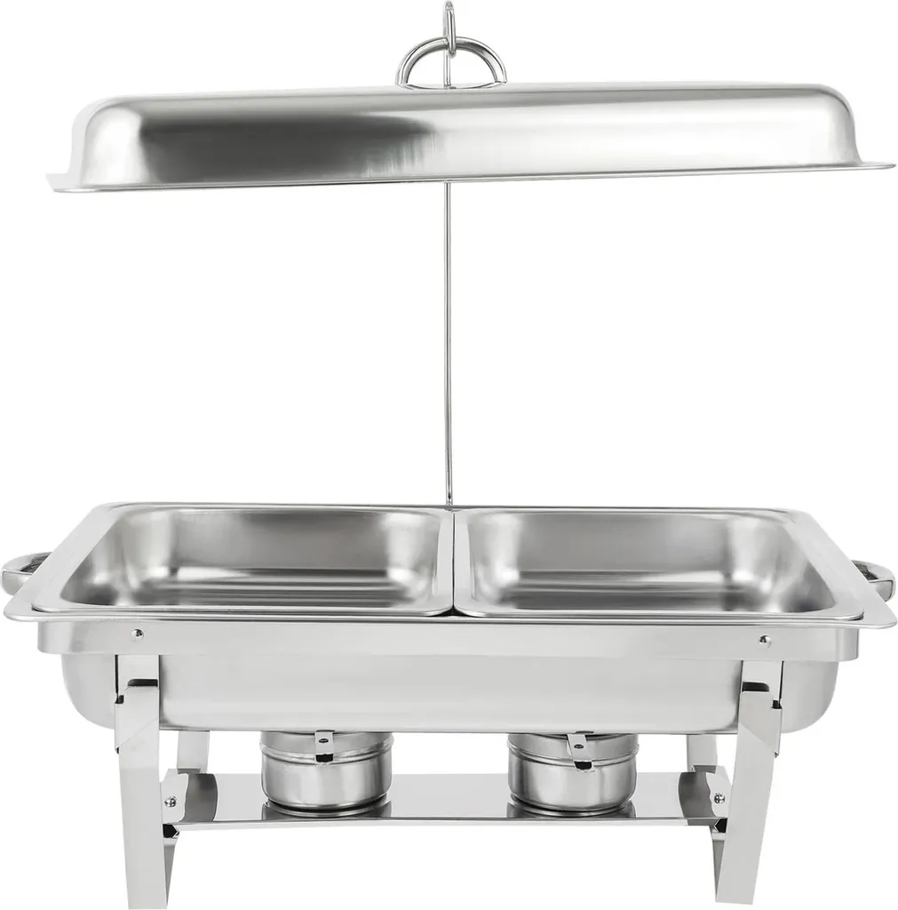 Chafing Dish Rettangolare GN 2/3 Argento - Eccellenza per Buffet