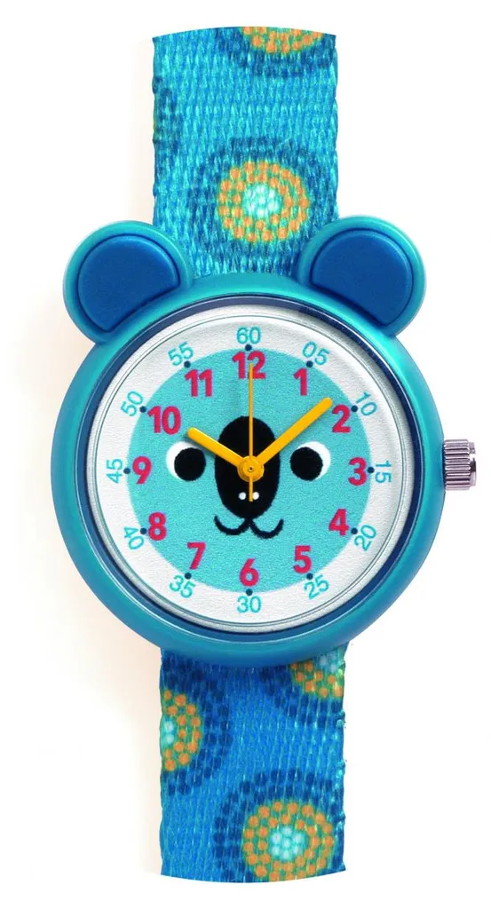 Montre enfant Koala Djeco pédagogique et colorée pour apprendre l'heure