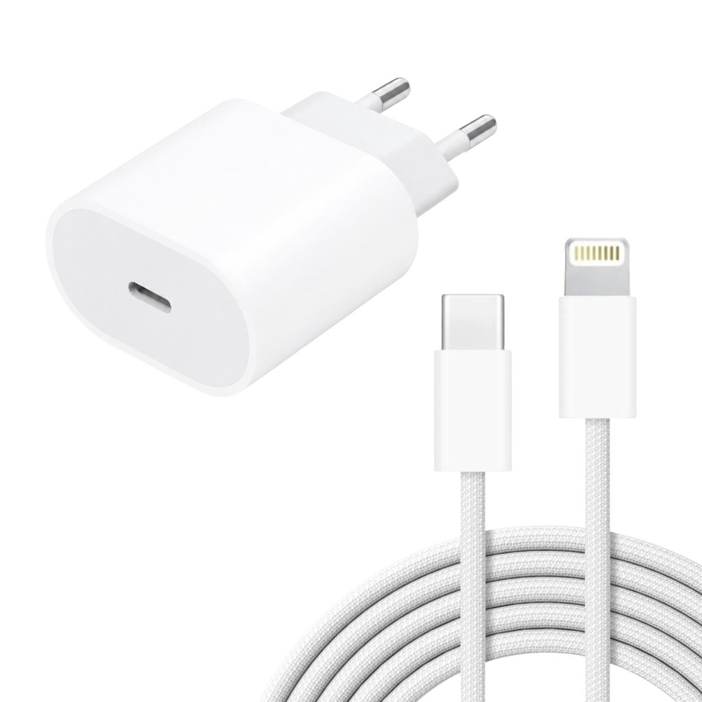 USB-C Ladegerät 20W PD mit 2m iPhone Lightning Ladekabel Produktbild 