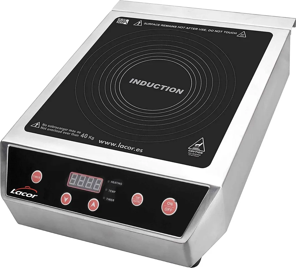 Plaque à induction Lacor 69132 portable 3500W en acier inoxydable