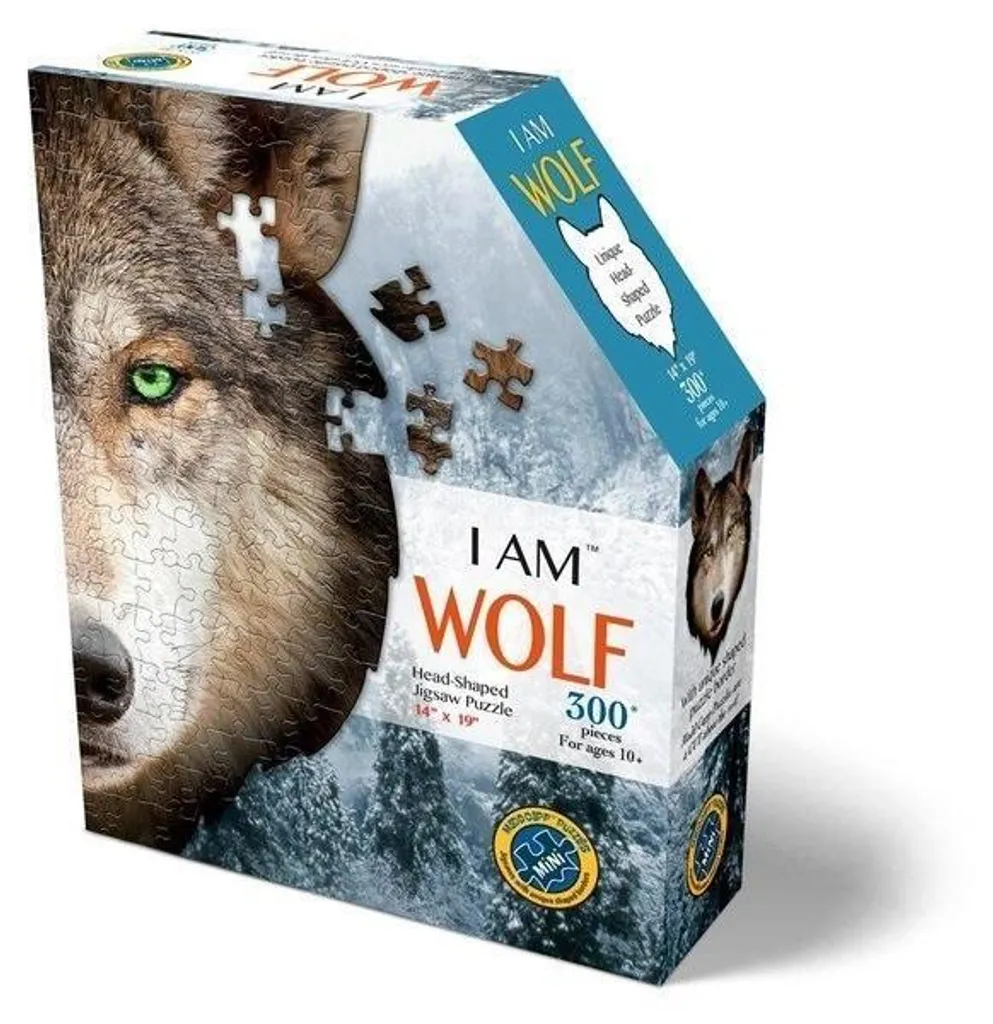 Puzzle 300 pièces haute qualité motif loup gris - Impression Premium