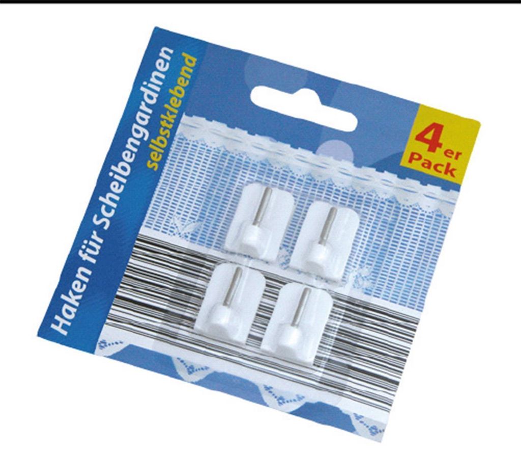 Haken für Scheibengardinen, 4er Pack Produktbild 