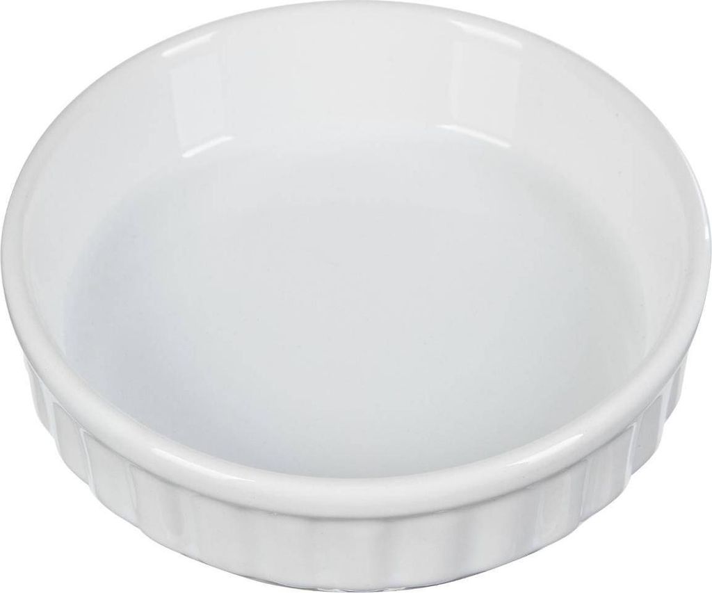 A white ceramic ramekin dish.