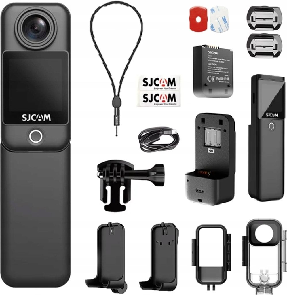 Holiday Sportkamera Sjcam C300 4K Uhd, Zwei Bildschirme, 2X Bat. Lange Lebensdauer