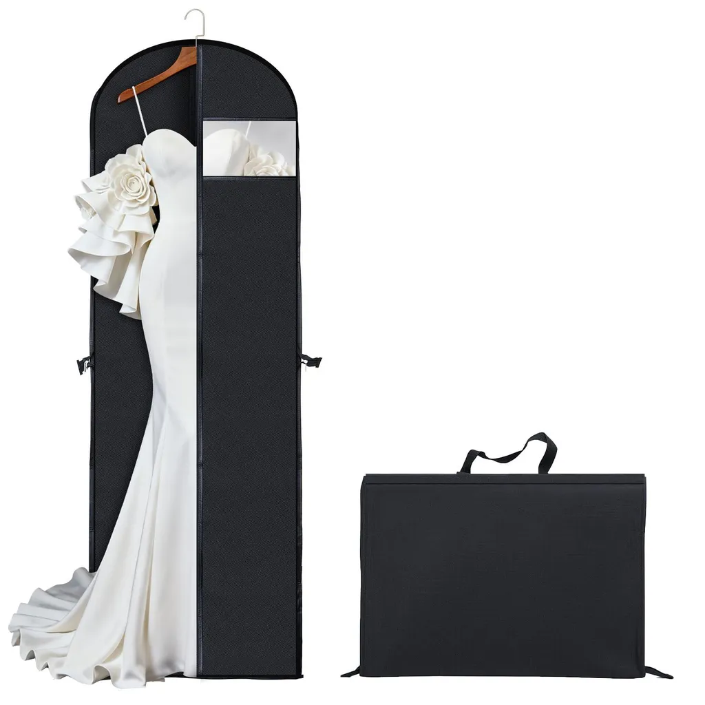 Housse à vêtements longue 180x60 cm pliable avec poignées et zip