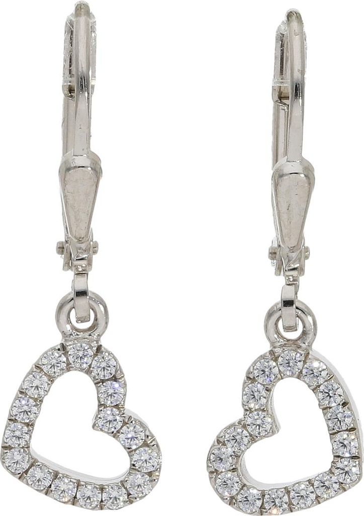 Ohrhänger Silber 925 Zirkonia Herz JL10-06-3802 JuwelmaLux