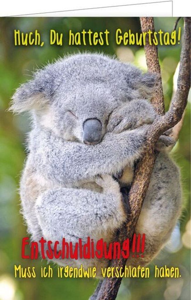 Geburtstag verspätet nachträglich - Glückwunschkarte mit Umschlag - Ko