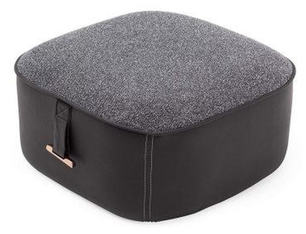 Stilvoll Grau Farbe Soft Hocker Kunstleder Perfekte Möbel in Wohnzimmer