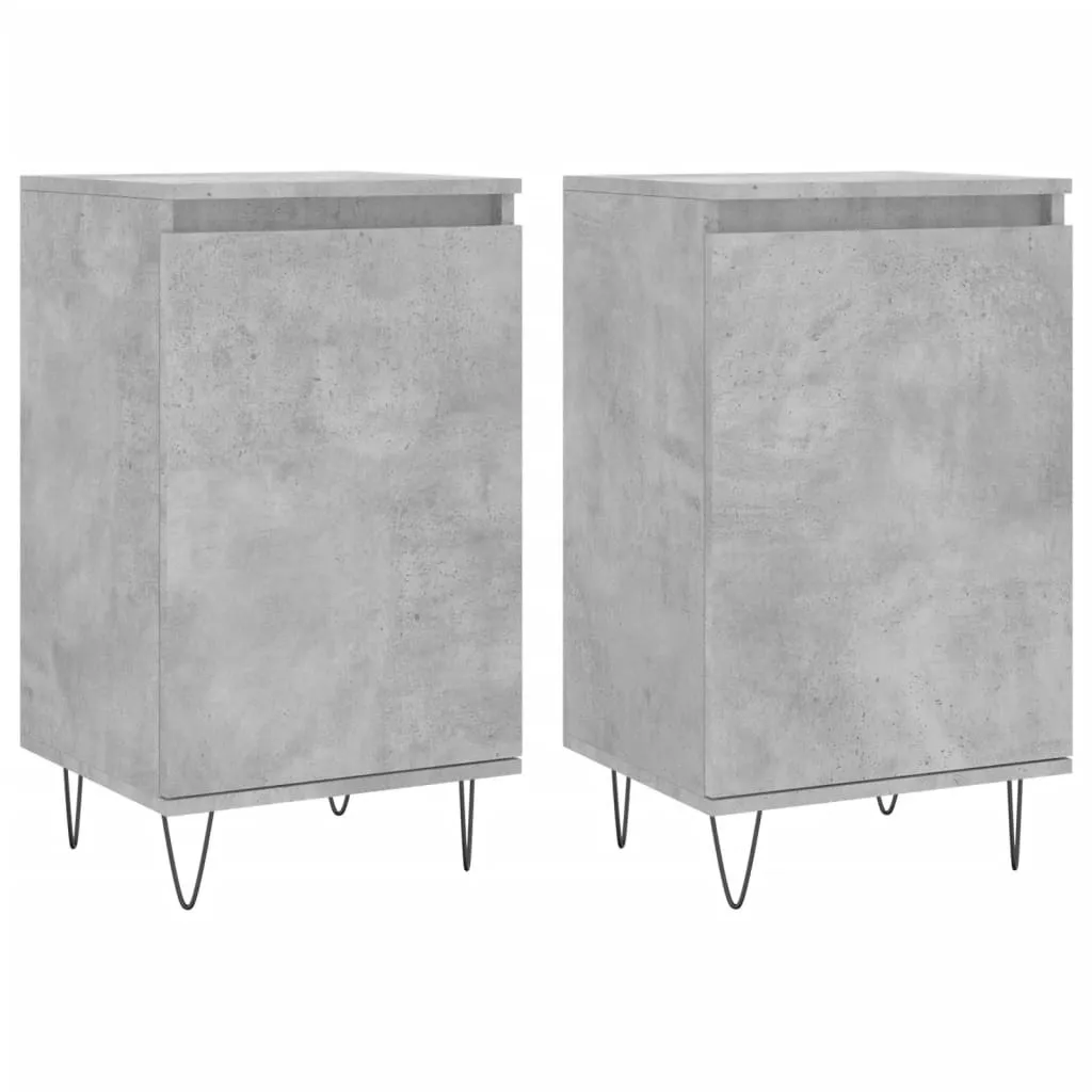 Credenze Moderne SYFAX™ 2 pz 40x35x70 cm - Grigio Cemento Multistrato